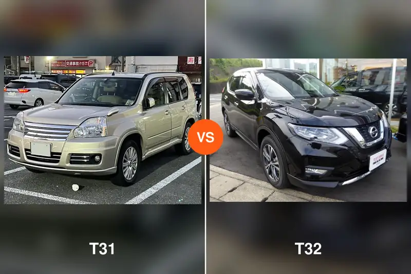 Nissan X-Trail T31 and T32 side by side