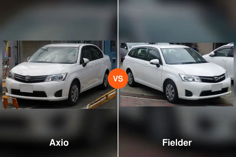 Toyota Corolla Axio and Corolla Fielder side by side